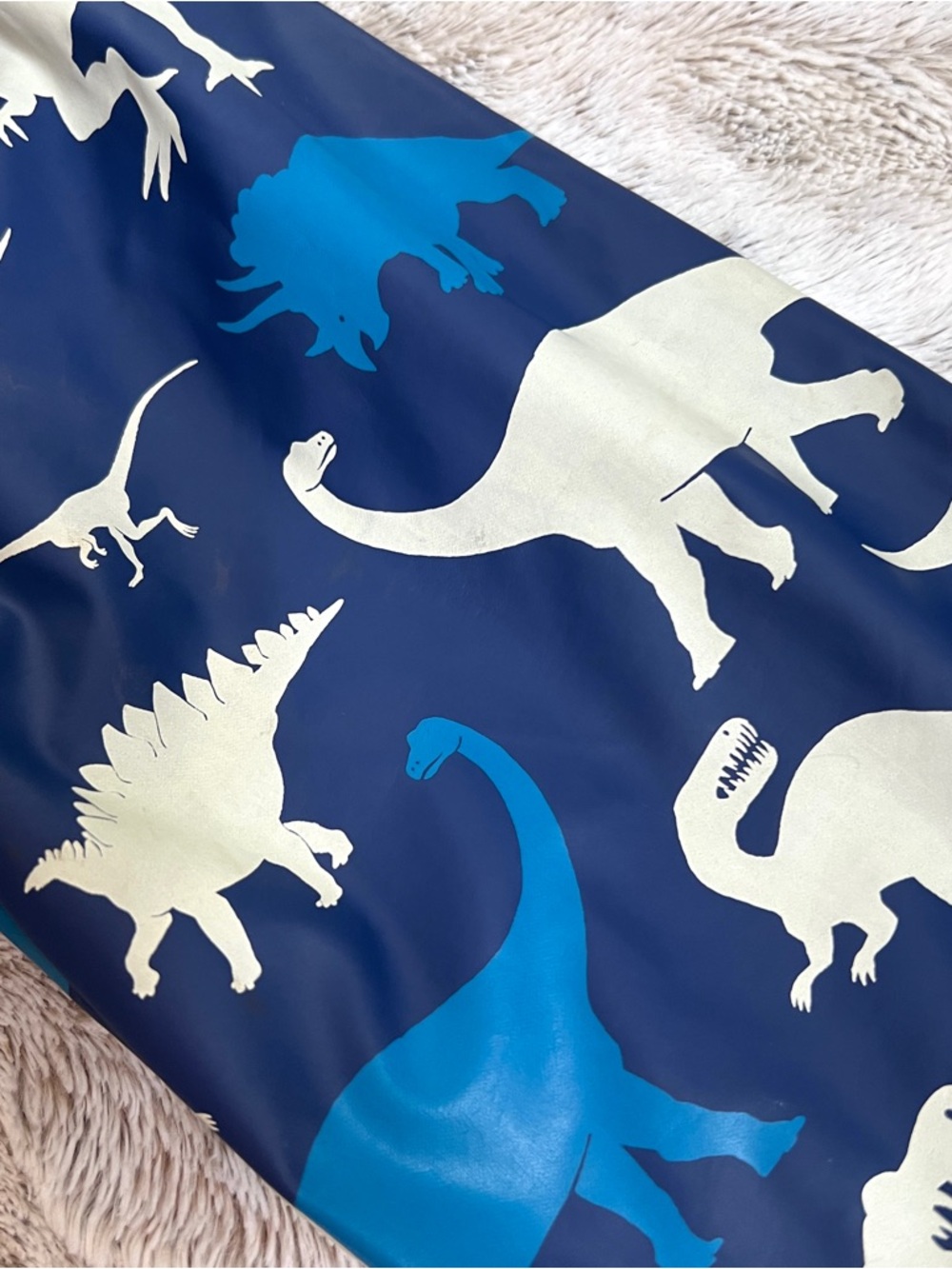 ๐ฆ6๐ฆHatley Kids Dinosaur Print Navy Blue White Snap Raincoat Jacket - Picture 8 of 11